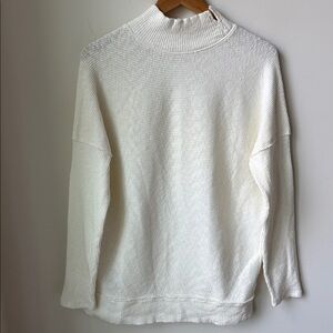 NWT Free People We The Free Casey Mock Neck Top Tunic in Ivory Boho Size XS